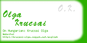 olga krucsai business card